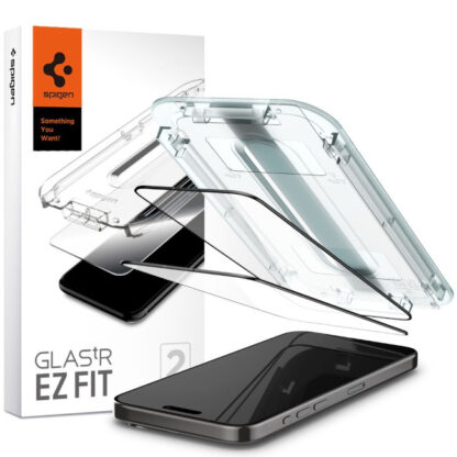 Spigen EZ FIT iPhone 15 Pro/ Max kaitseklaas (2-pakk)